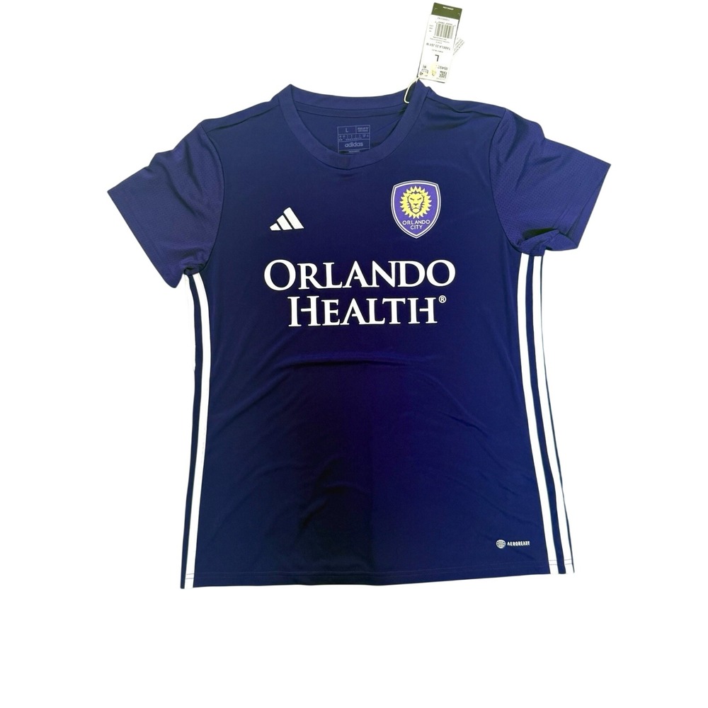 Adidas Orlando City SC Womens Soccer Jersey Purple Tabela 23 Size L IB4921